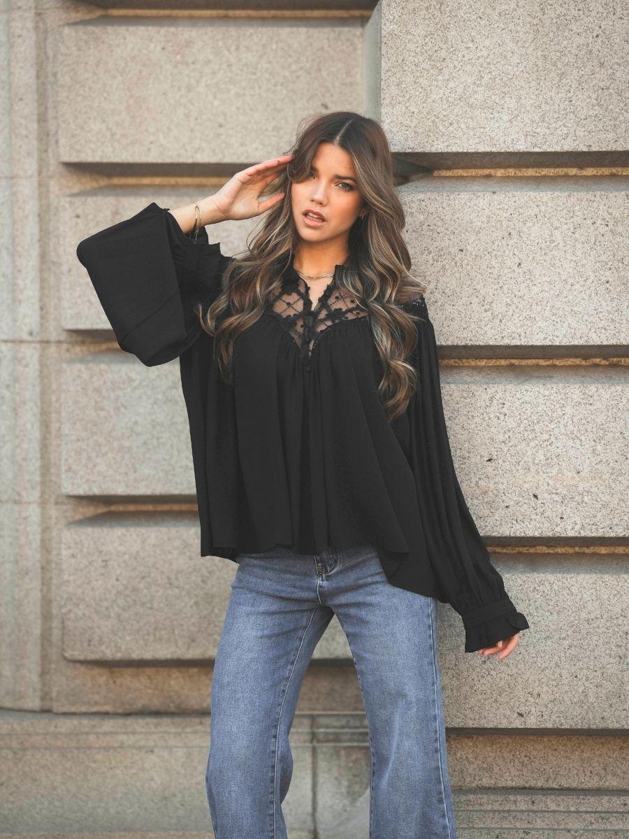 Blusa rendada - Spaccio.pt