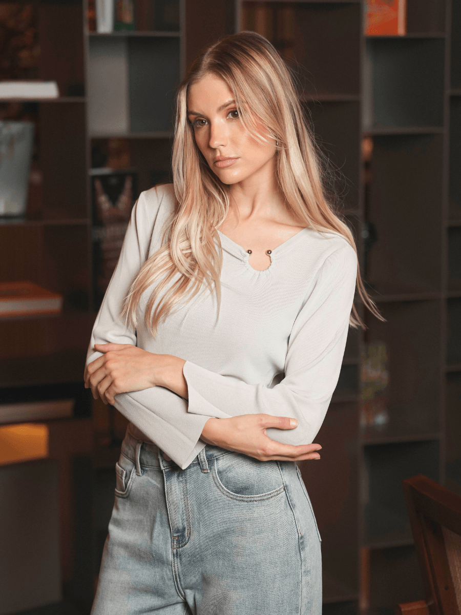 Camisola malha com aplicação - Spaccio.pt