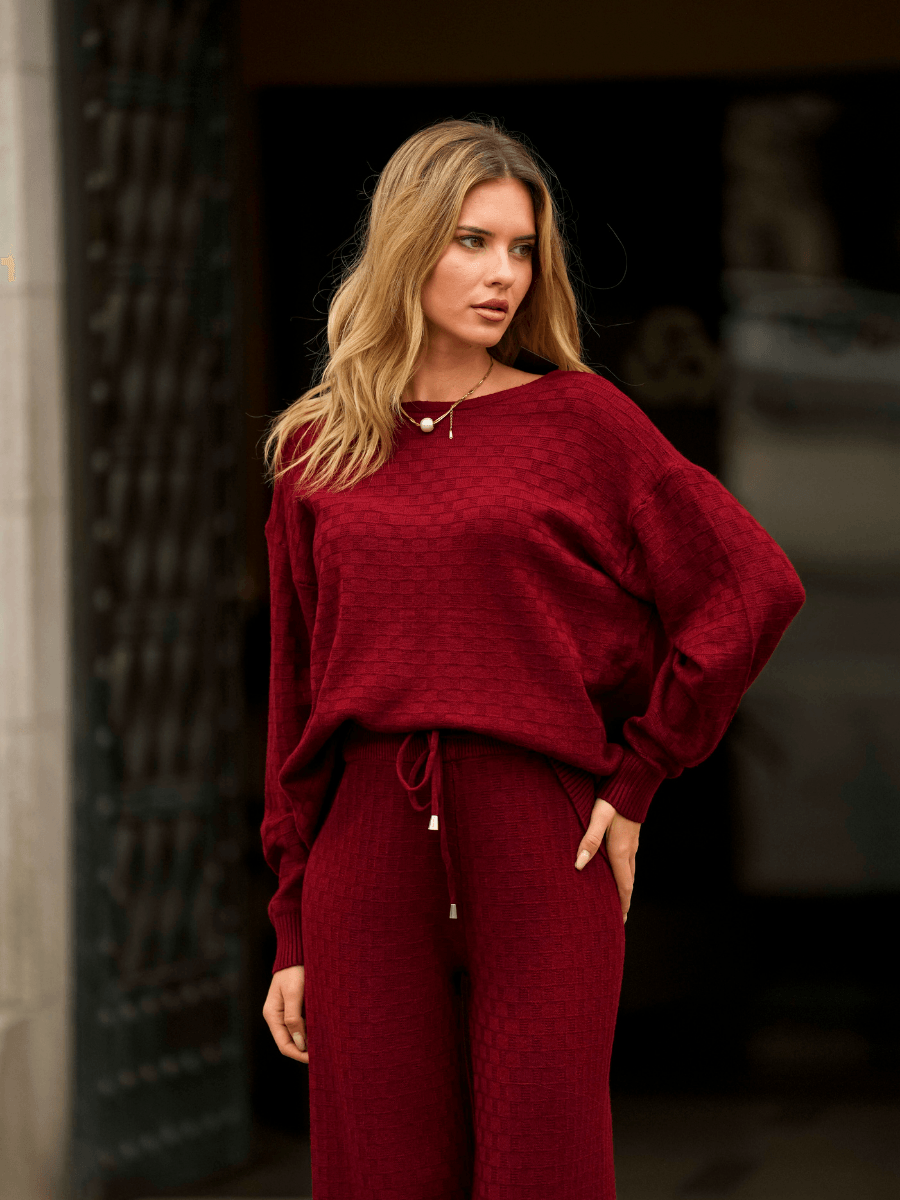 Conjunto malha 2 peças: camisola + calças - Spaccio.pt