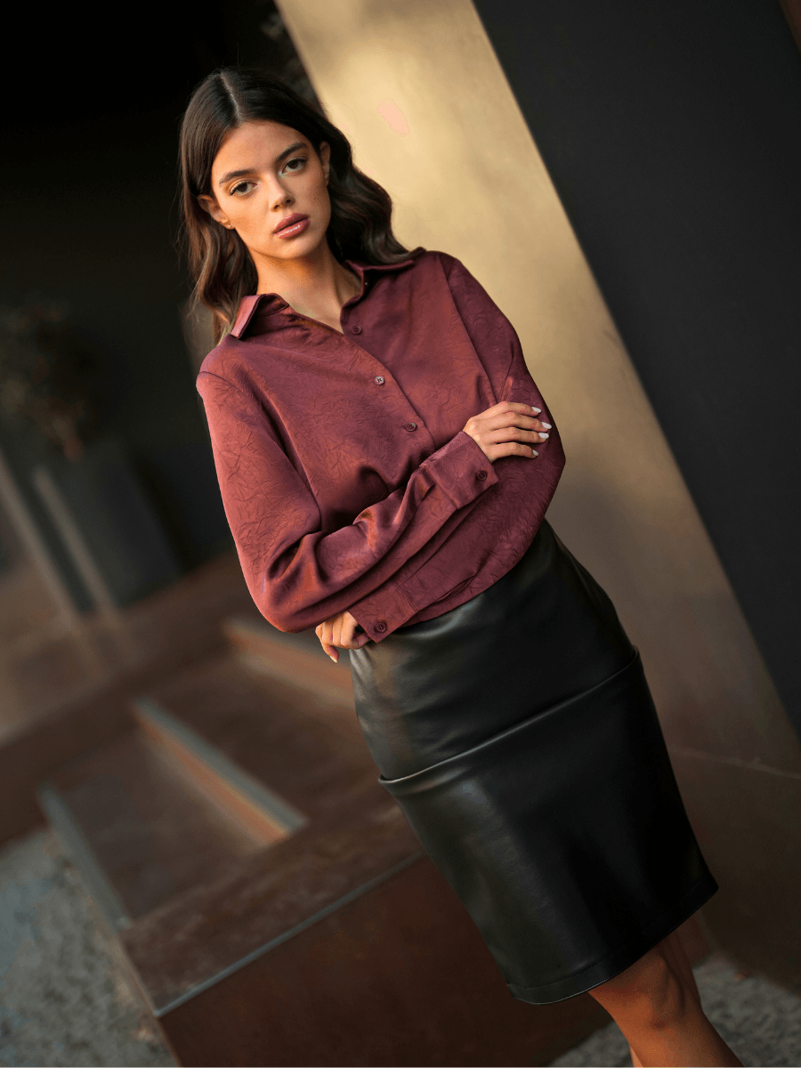 Saia lápis efeito pele - Spaccio.pt