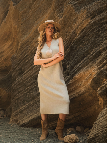 Vestido malha com pompom | Spaccio by Cristina