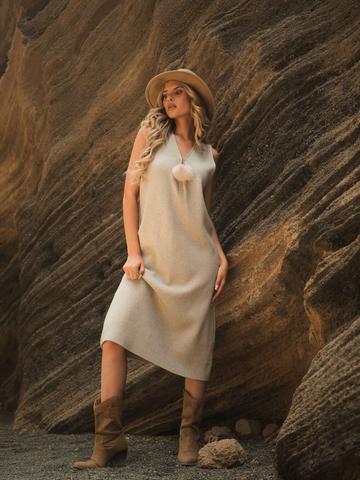 Vestido malha com pompom | Spaccio by Cristina