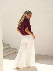 Blusa Fluída Gola Aberta