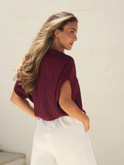 Blusa Fluída Gola Aberta