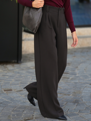 Calças wide leg com pinças | Spaccio by Cristina