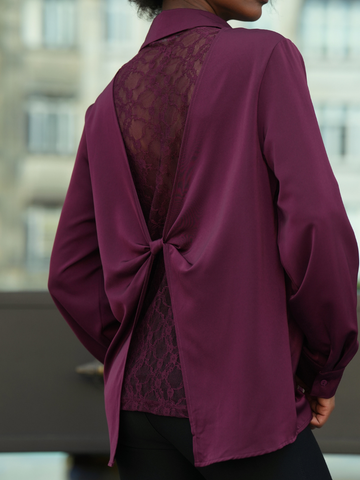 Camisa com aplicação de renda | Spaccio by cristina