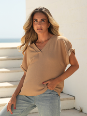 Blusa fluida decote V