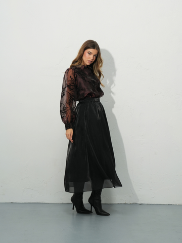 Saia midi Fluida glow