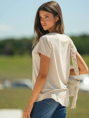 blusa en V