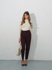 Calças Cintura Subida com Cinto | SPACCIO BY CRISTINA