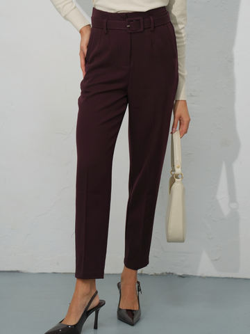 Calças Cintura Subida com Cinto | SPACCIO BY CRISTINA