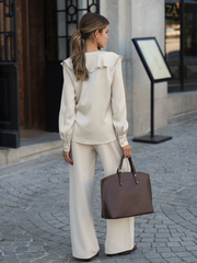 Blusa com folhos texturada | SPACCIO by Cristina