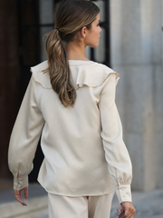 Blusa com folhos texturada | SPACCIO by Cristina