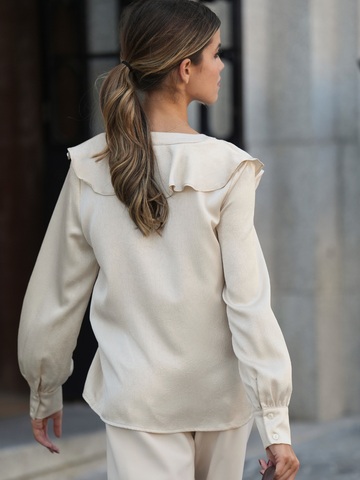 Blusa com folhos texturada | SPACCIO by Cristina
