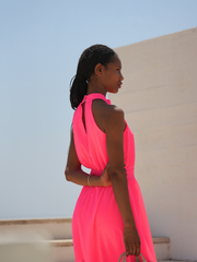 Vestido Fluido Gola Halter