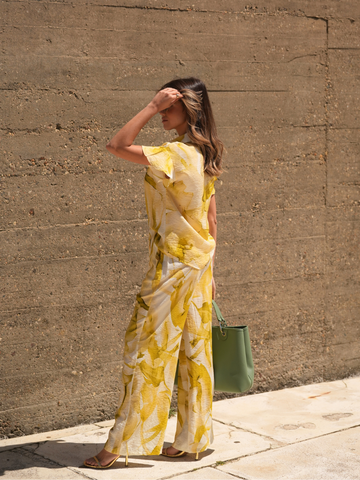Calças Wide-Leg Estampadas