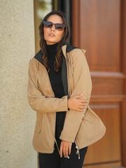 Parka con capucha reversible