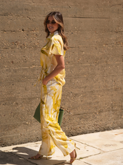 Calças Wide-Leg Estampadas