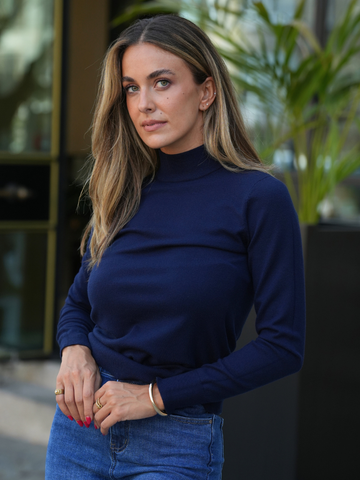 NEW | Camisola Malha gola media rascunho