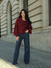 CAMISOLA COM GOLA DRAPEADA