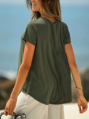 blusa en V