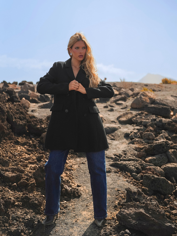 Casaco Estruturado Branco em Tecido Texturizado