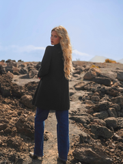 Casaco Estruturado Branco em Tecido Texturizado