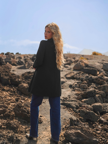 Casaco Estruturado Branco em Tecido Texturizado