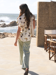 Blusa assimétrica estampada