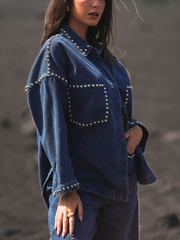 Camisa Oversized Ganga Tachas | Spaccio by Cristina