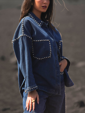 Camisa Oversized Ganga Tachas | Spaccio by Cristina