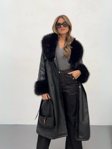 Long fur and fur effect coat | Spaccio by Cristina