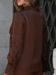 Blusa Bordada com Gola Subida | SPACCIO by Cristina