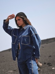 Camisa Oversized Ganga Tachas | Spaccio by Cristina