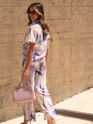 Calças Wide-Leg Estampadas