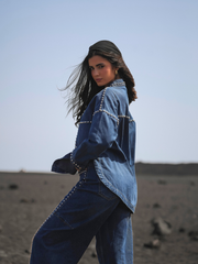 Camisa Oversized Ganga Tachas | Spaccio by Cristina