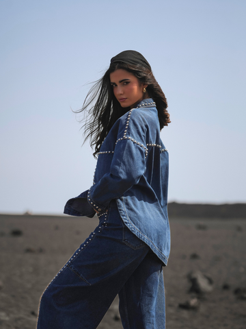 Camisa Oversized Ganga Tachas | Spaccio by Cristina
