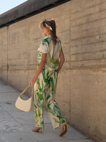 Calças Wide-Leg Estampadas