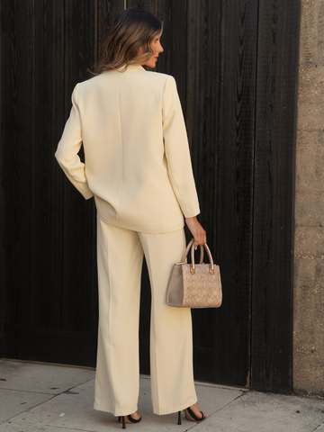 Conjunto fato 2 peças: Blazer + Calças amarelo | Spaccio by Cristina