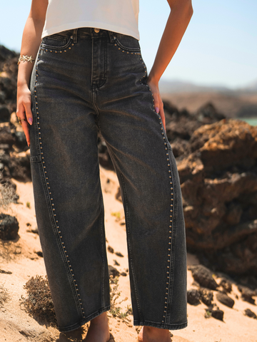 Jeans Wide Leg com Tachas black | Spaccio by Cristina