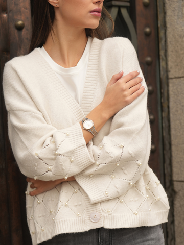 Cardigan Pérola Romântica
