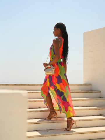 Vestido comprido estampado