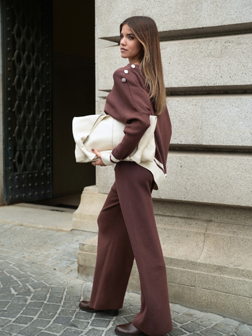 Conjunto Malha 2 peças: camisola + calças