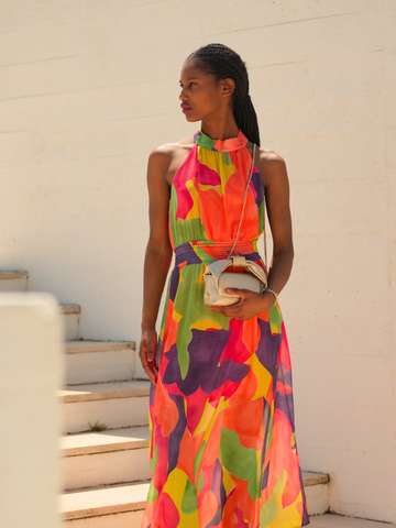 Vestido comprido estampado