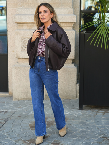 Casaco bomber efeito pele | SPACCIO by Cristina