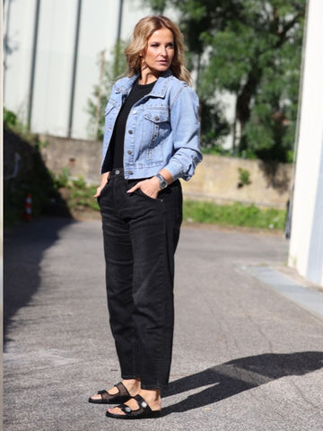 Blusão denim pedras preciosas algodão | Spaccio by Cristina