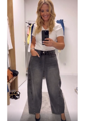 Jeans Wide Leg com Tachas black | Spaccio by Cristina