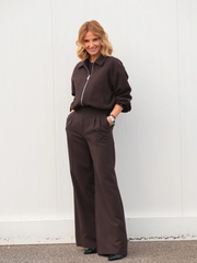 Calças wide leg com pinças | Spaccio by Cristina