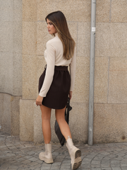 Vestido em malha com Cinto