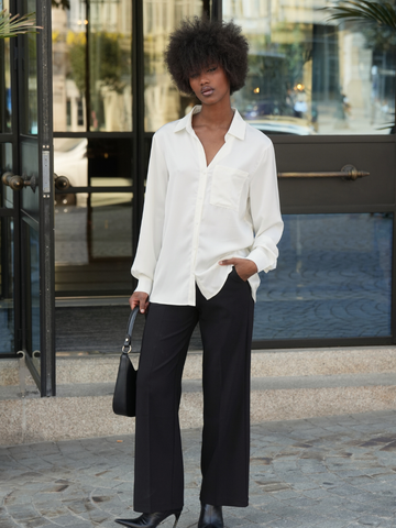 Camisa com aplicação de renda | Spaccio by cristina